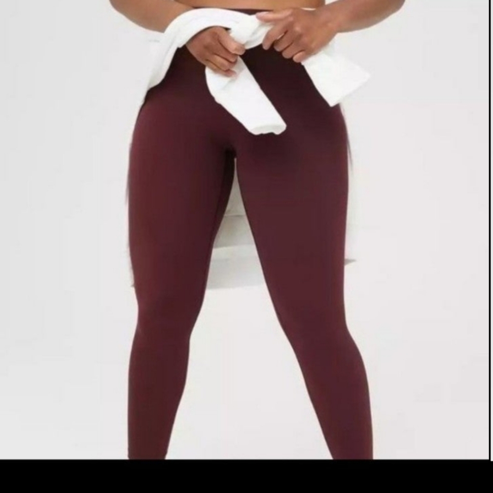 Aerie By Offline Real Me High Rise Legging  Maroon Burgundy